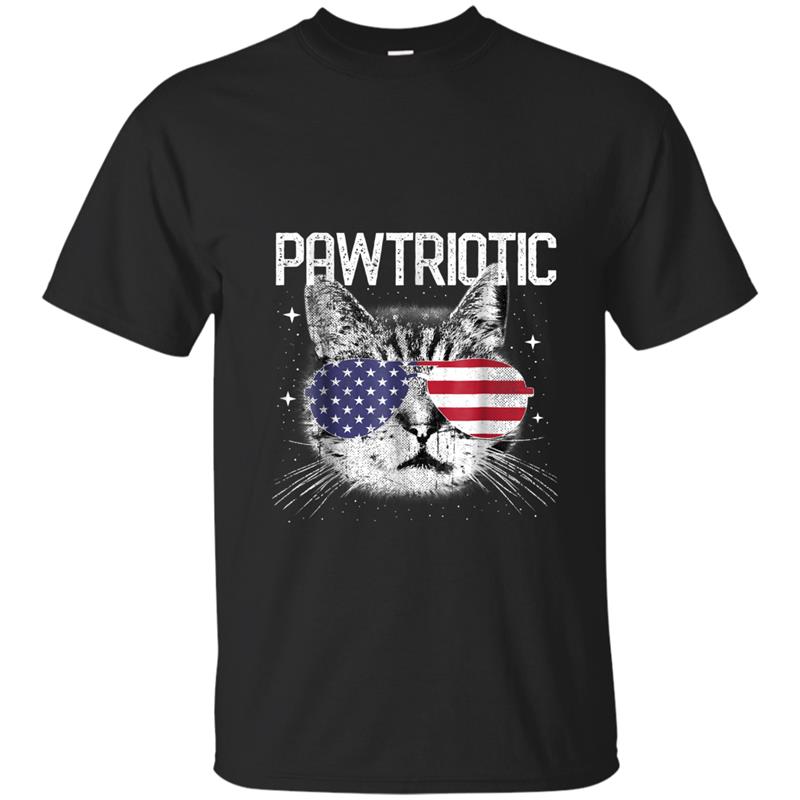 2018 4th of July  Pawtriotic Cat Meowica Women Kids T-shirt-mt