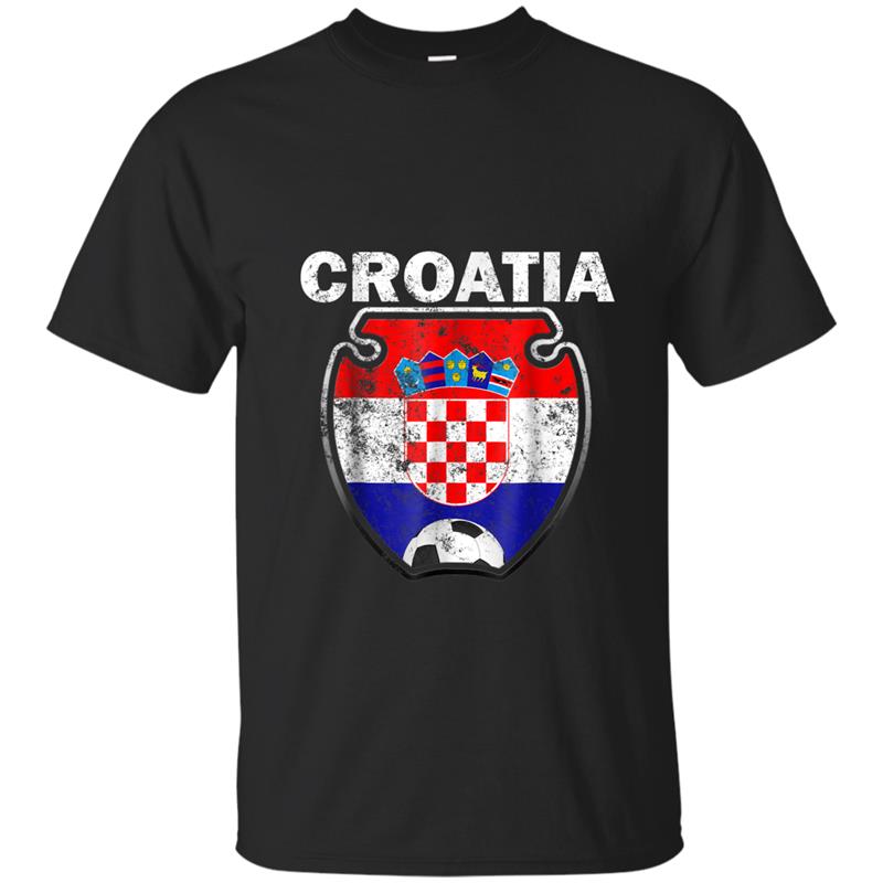 2018 Croatia Flag Soccer T-shirt-mt