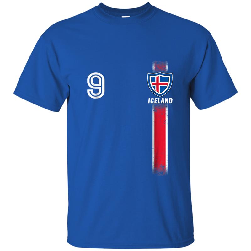 2018 Iceland Soccer World  Jersey No. 9 Cup T-shirt-mt