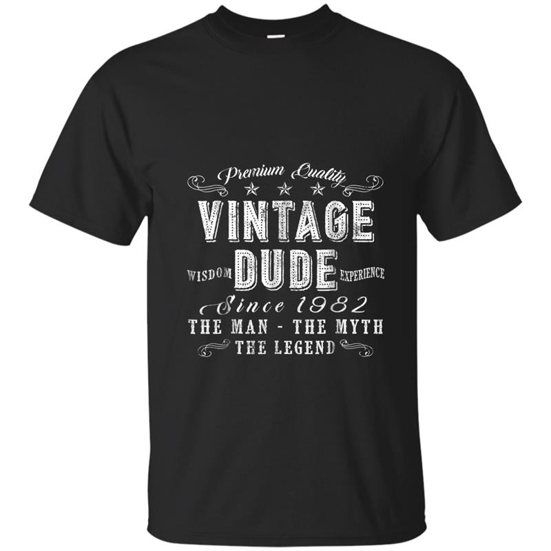 36th B-day gif Vintage dude 1982 36 year old T-shirt-mt