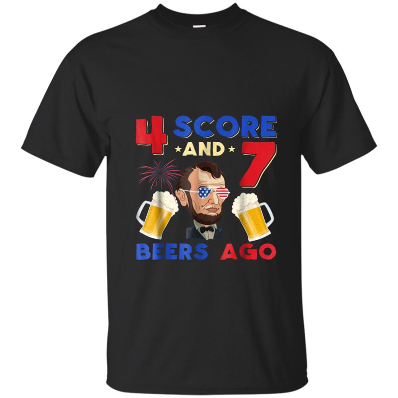 4 score and 7 beer ago T-shirt-mt