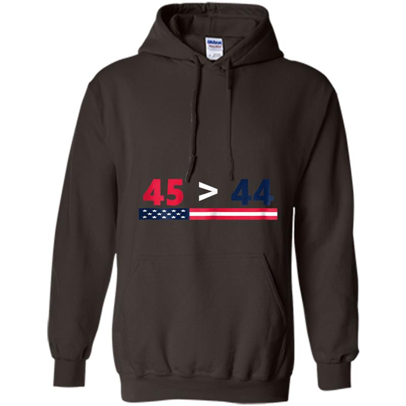 45th President vs 44th President  Funny Trump Hoodie-mt