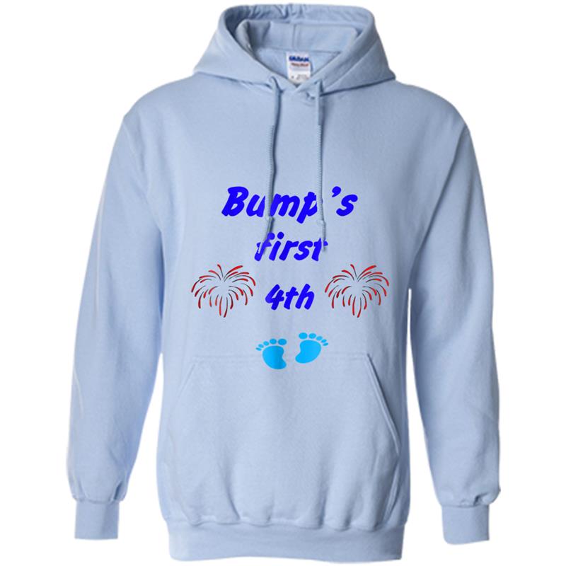 4th Of July 2018 Pregnancy  - Womens Bump's First 4th Hoodie-mt