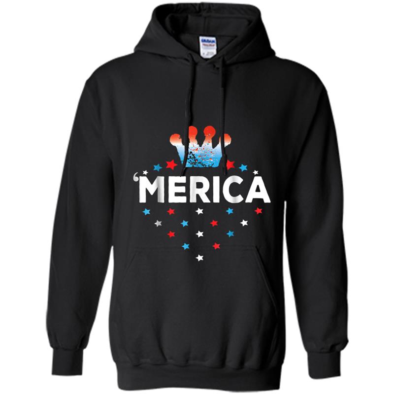 4th of July 2018  Patriotic Red White Blue Star Hoodie-mt