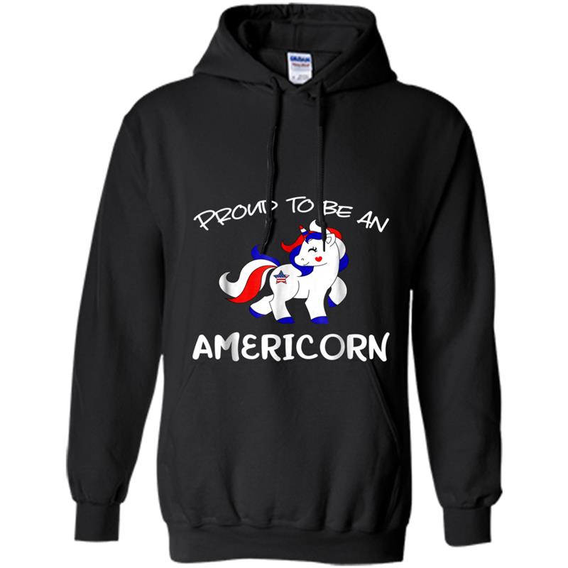 4th Of July Patriotic Unicorn USA Flag  For Girls Kids Hoodie-mt