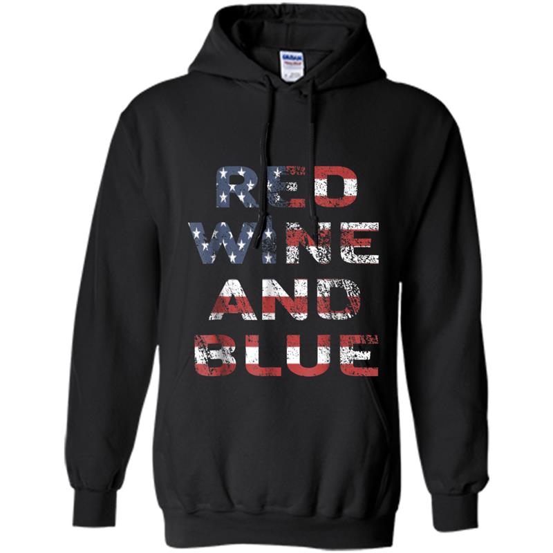 4th of July  2018 flag Red Wine And Blue Hoodie-mt