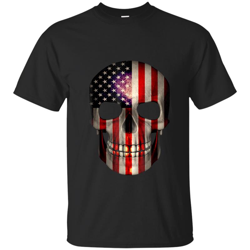 4th of July  American Flag Skull USA Birthday Gift T-shirt-mt