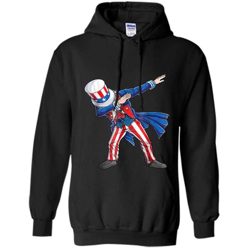 4th of july  for kids Dabbing Uncle Sam Boys Men Gifts Hoodie-mt