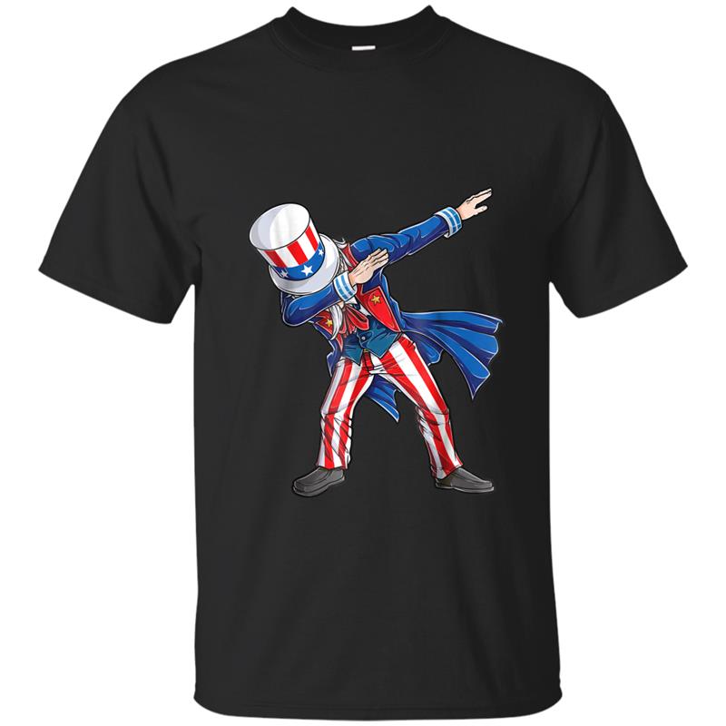 4th of july  for kids Dabbing Uncle Sam Boys Men Gifts T-shirt-mt