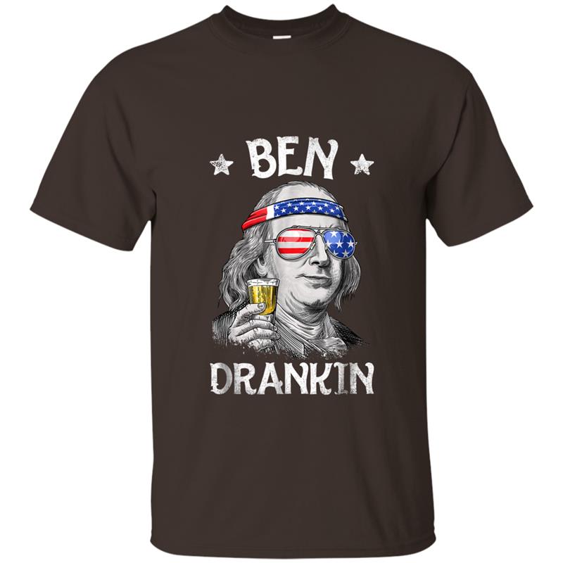 4th of July  for Men Ben Drankin Benjamin Franklin Tee T-shirt-mt
