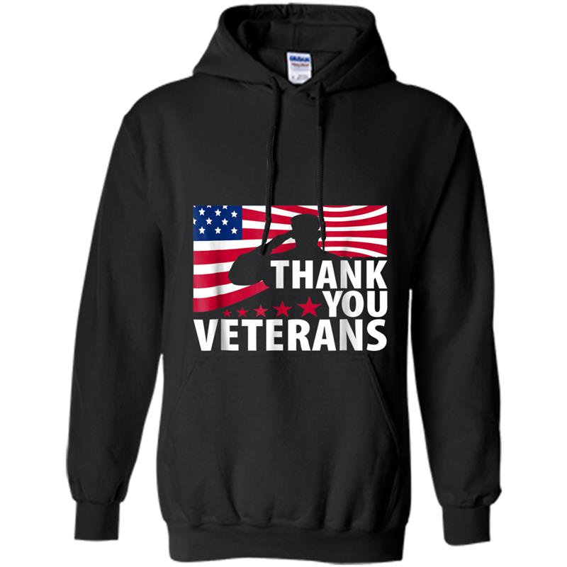 4th of July  Thank You Soldiers Veterans USA Flag Tees Hoodie-mt