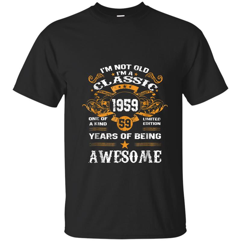 59th Birthday Gift 1959  59 Years Old Being Awesome Tee T-shirt-mt