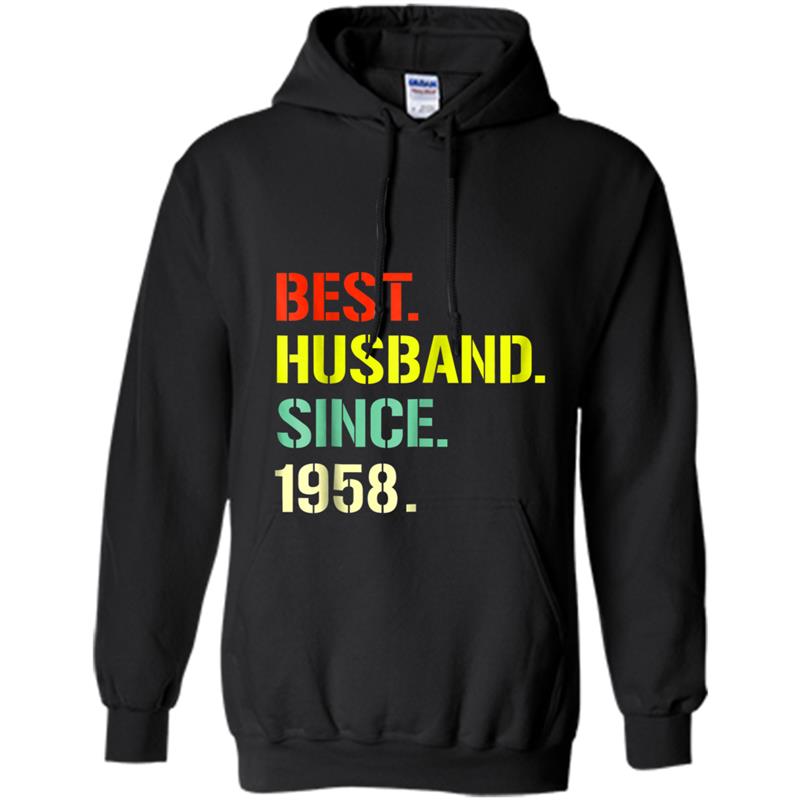 60th Wedding Anniversary Gift 60 yrs Best Husband Since 1958 Hoodie-mt