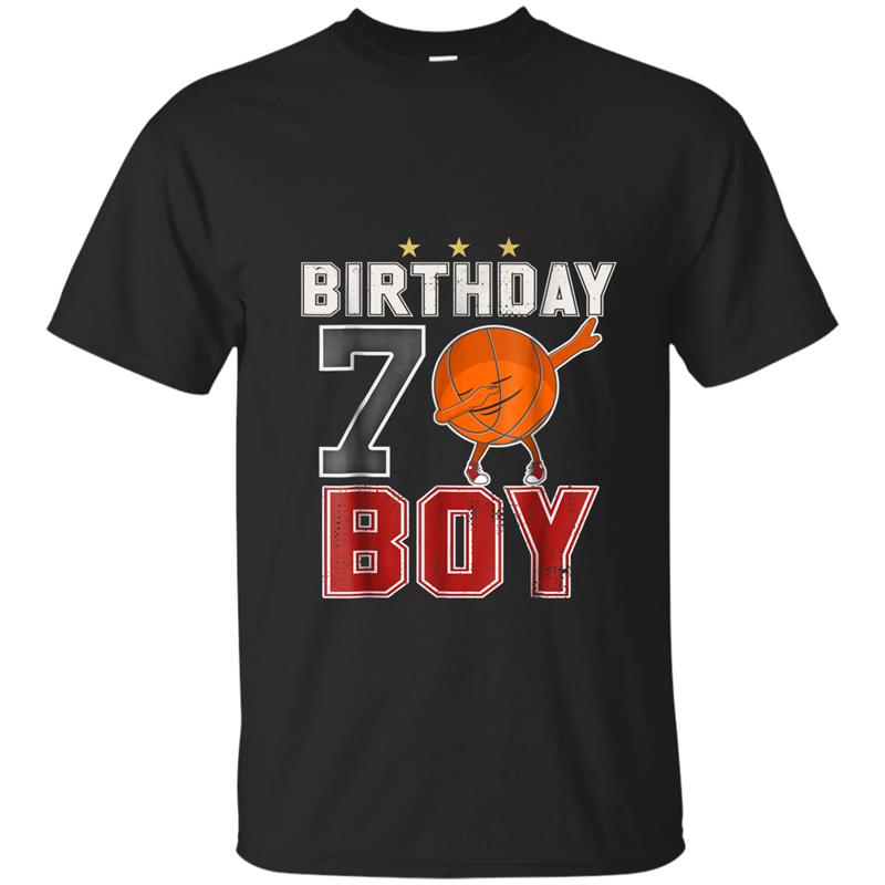 7 Year Old Birthday dabbing Basketball  7th Gift Tee T-shirt-mt