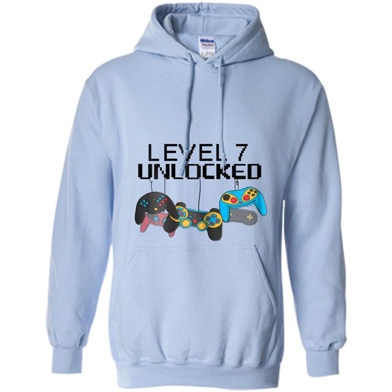 7th Birthday  Level 7 Unlocked Hoodie-mt