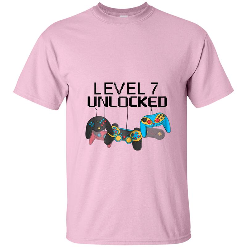 7th Birthday  Level 7 Unlocked T-shirt-mt