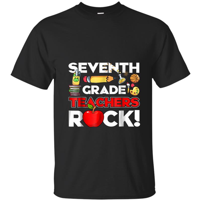 7th Grade Teacher  Seventh Grade Teacher Rocks Gift T-shirt-mt