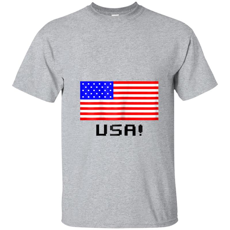 8 Bit USA Flag  for Men, Women, Kids T-shirt-mt