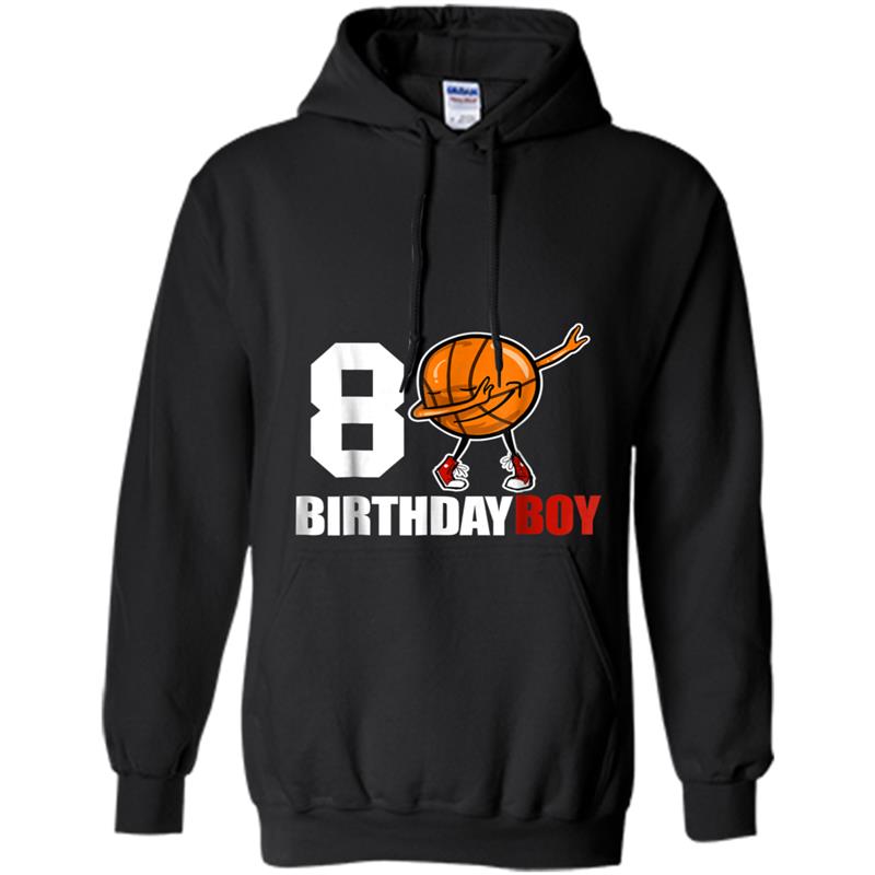 8 Year Old Birthday dabbing Basketball  8th Gift Tee Hoodie-mt