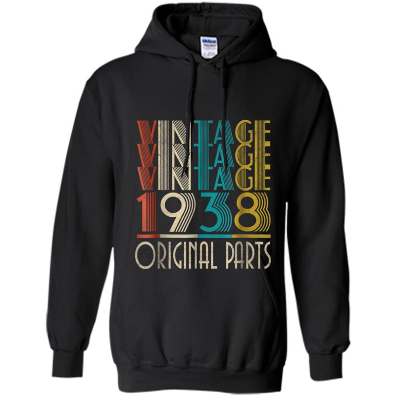 80th Birthday Retro Vintage 1938  Gift Hoodie-mt