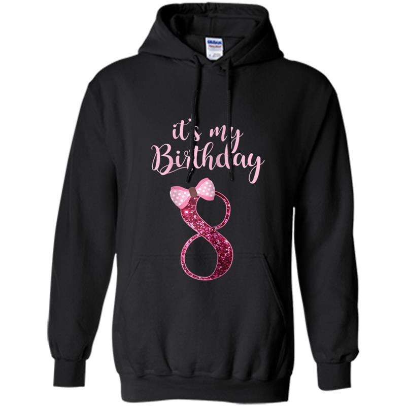8th Birthday Girl  - Cute 8 Years Old Bday Party Gift Hoodie-mt
