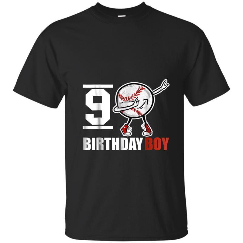 9 Year Old Birthday dabbing Baseball  9th Boy Gift T-shirt-mt