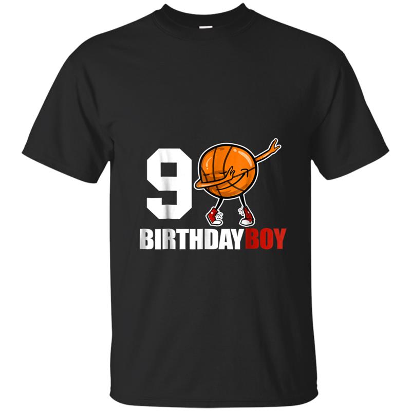 9 Year Old Birthday dabbing Basketball  9th Gift Tee T-shirt-mt