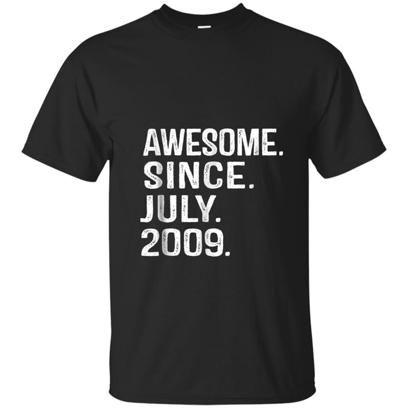 9th Birthday Gift Awesome Since July 2009 9 Years T-shirt-mt