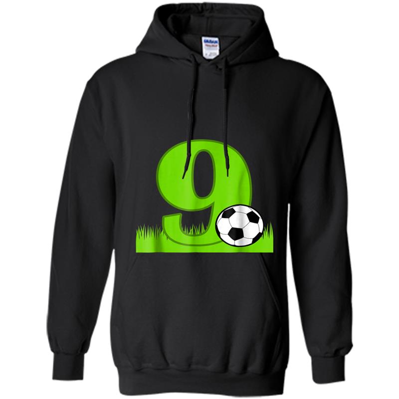 9th Birthday Soccer  for 9 years old Hoodie-mt