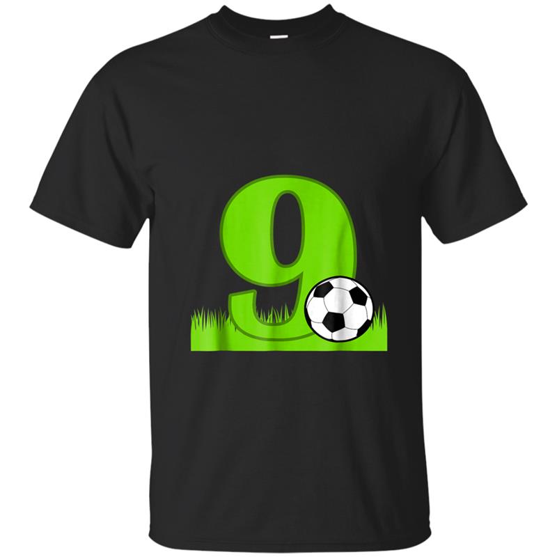 9th Birthday Soccer  for 9 years old T-shirt-mt