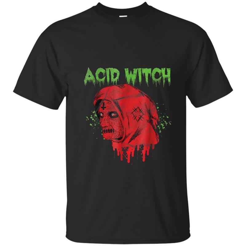 Acid Witch Horror Pentagram Creepy T-shirt-mt