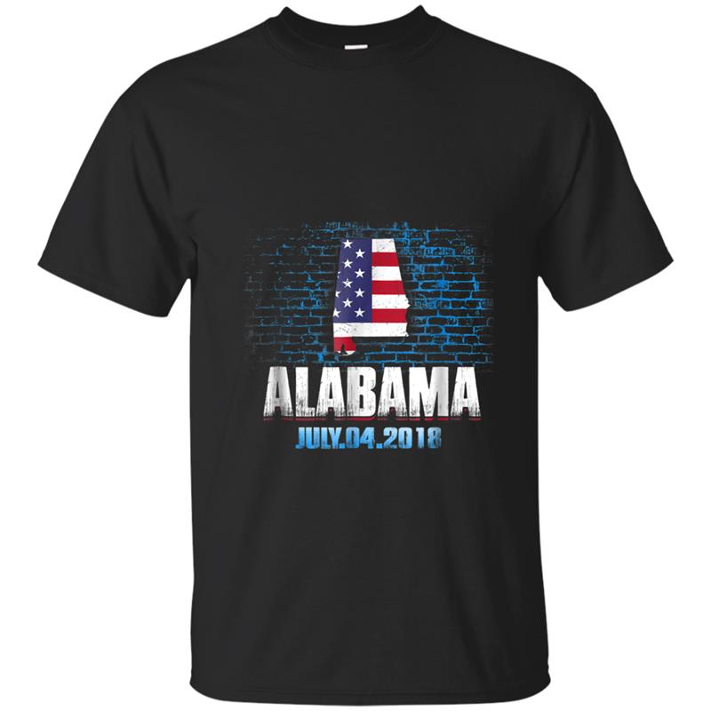 Alabama  American USA Flag 4th Of July 2018 T-shirt-mt