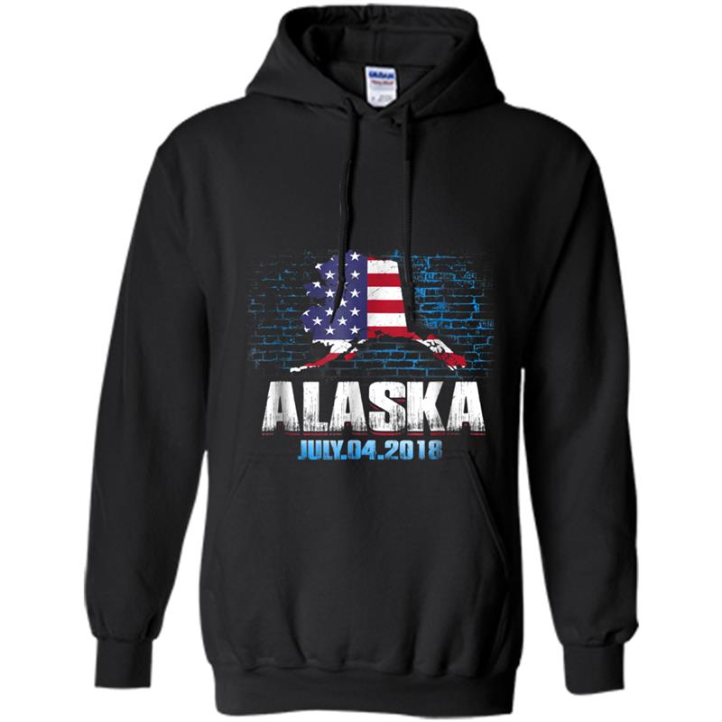 Alaska  American USA Flag 4th Of July 2018 Hoodie-mt