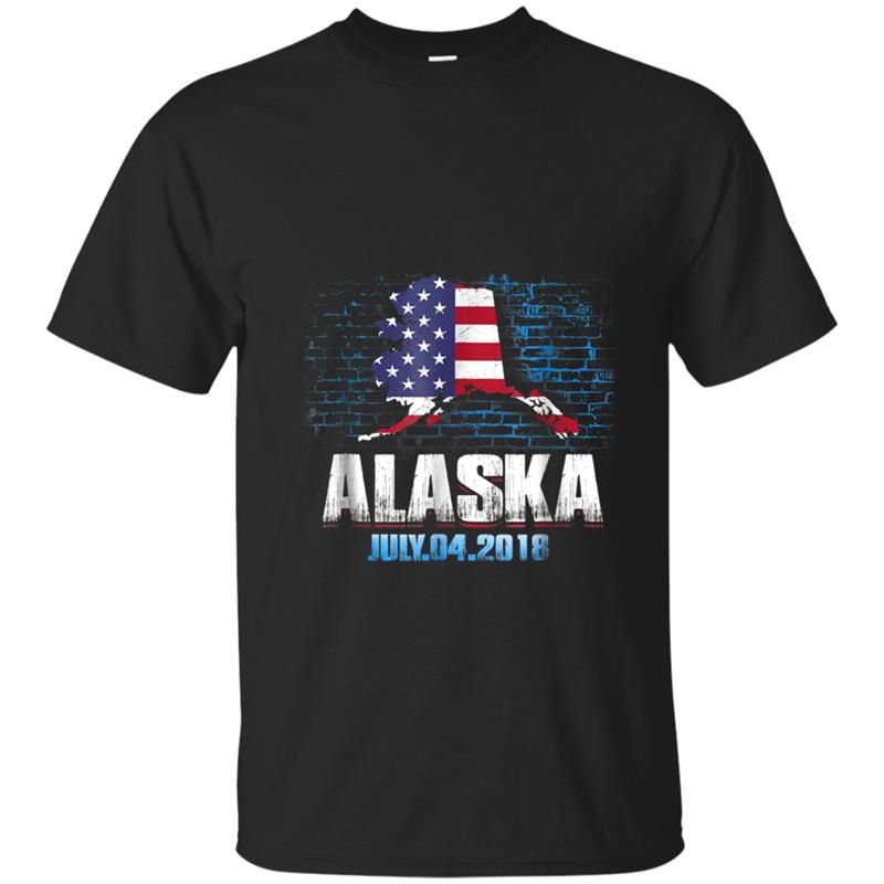 Alaska  American USA Flag 4th Of July 2018 T-shirt-mt