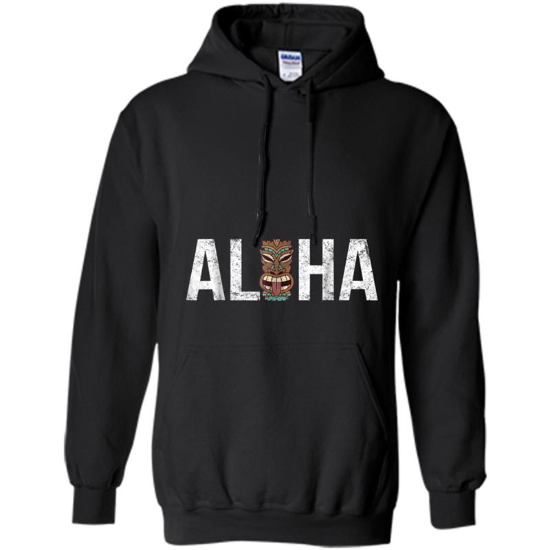 Aloha Hawaii Theme Vacation  Tiki Beach Tee Hoodie-mt