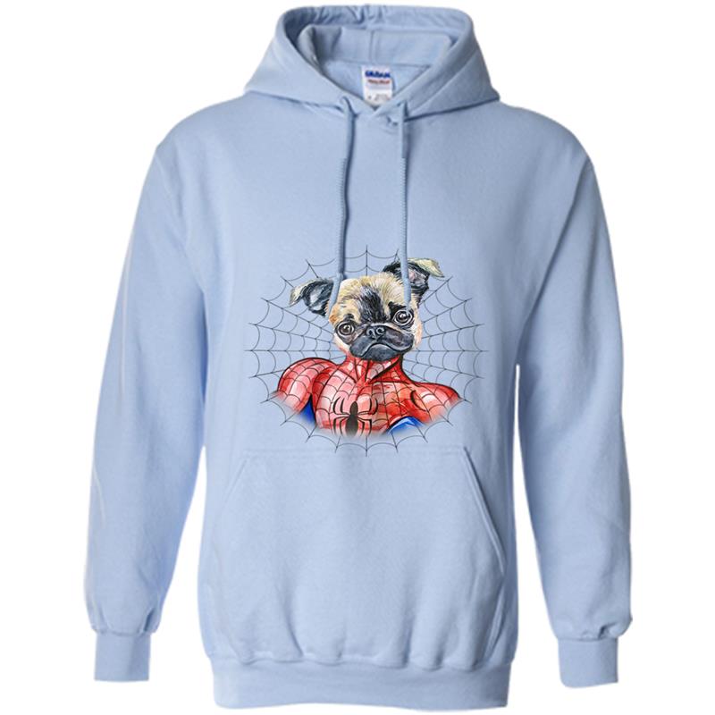 Amazing Spider Pug With Web Hoodie-mt