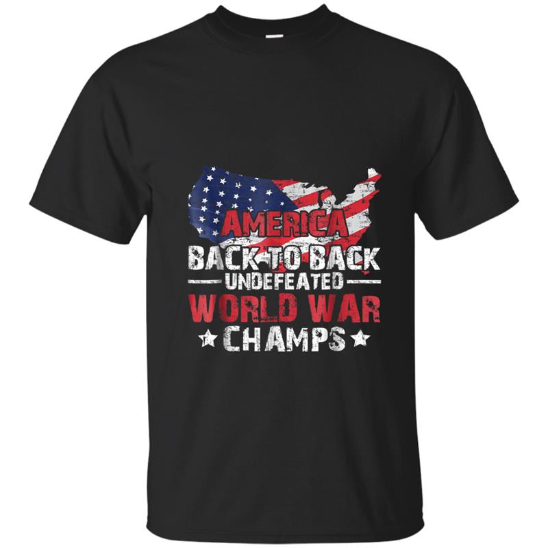 America Back To Back Undefeated World War Champs T-shirt-mt