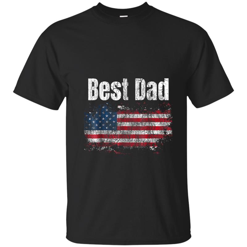 American Flag Dad  Best Dad Fathers Day Gift 2018 T-shirt-mt