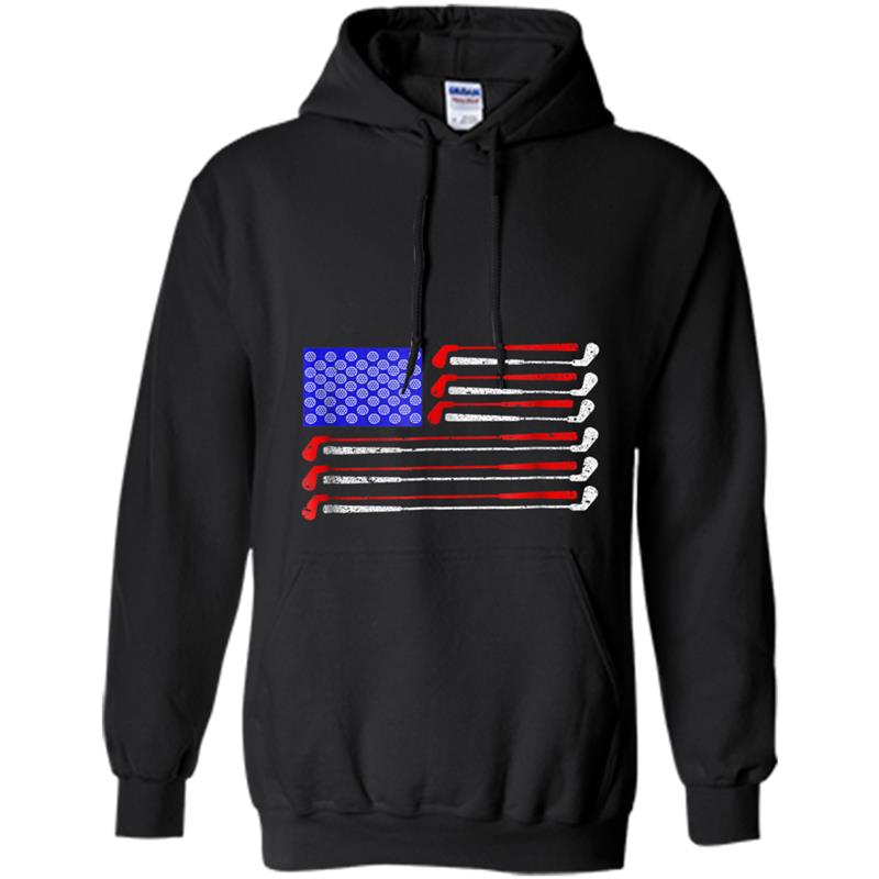 American Flag Golf 4th July  -Funny 4th July 2018 Hoodie-mt