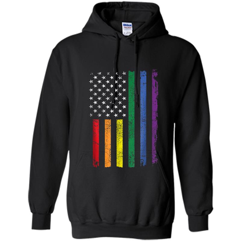 American Rainbow Flag LGBT Pride Hoodie-mt