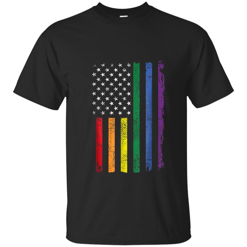 American Rainbow Flag LGBT Pride T-shirt-mt