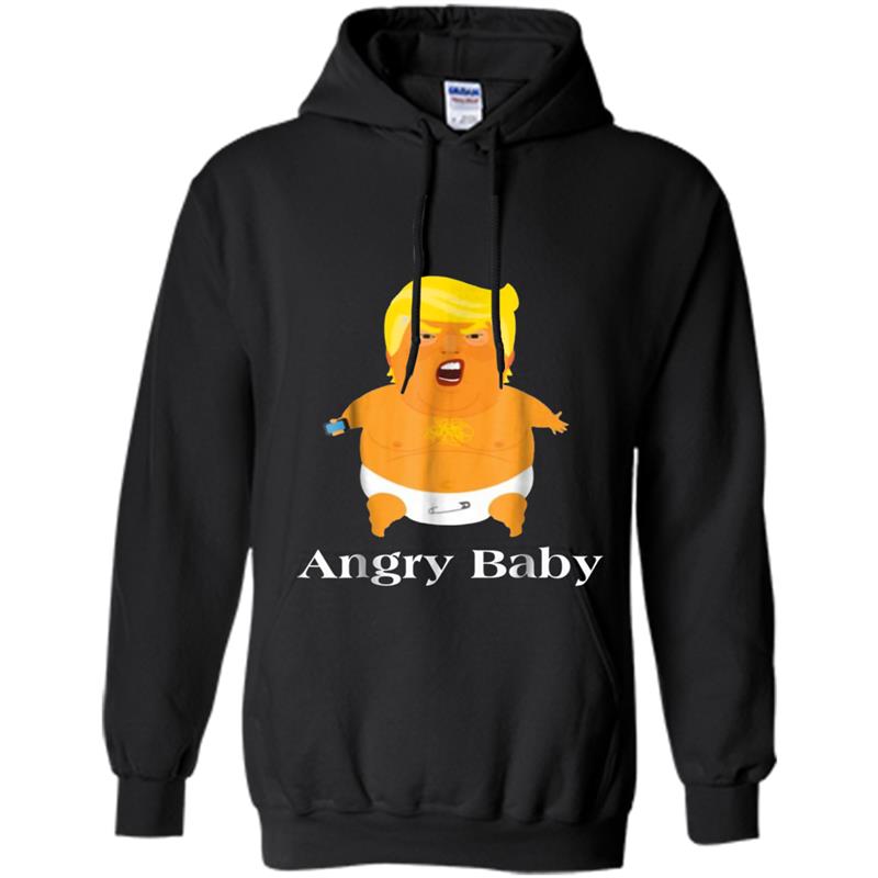 angry baby funny balloon anti trump impeach Hoodie-mt