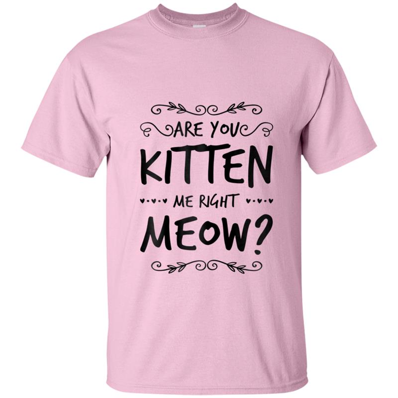 Are You Kitten Me Right Meow  Cat  Kitty Paws  Gift T-shirt-mt