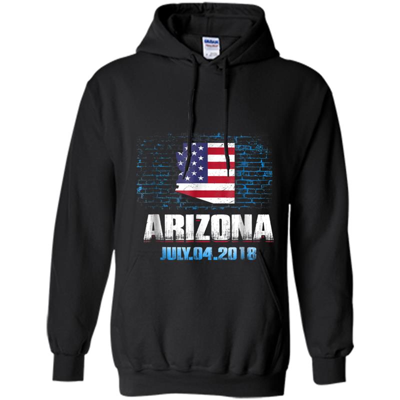 Arizona  American USA Flag 4th Of July 2018 Hoodie-mt