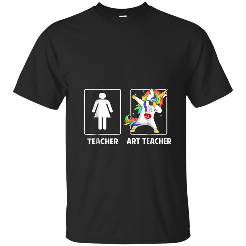 Art Teacher Unicorn Dabbing Funny  Gifts Dab Dabs T-shirt-mt