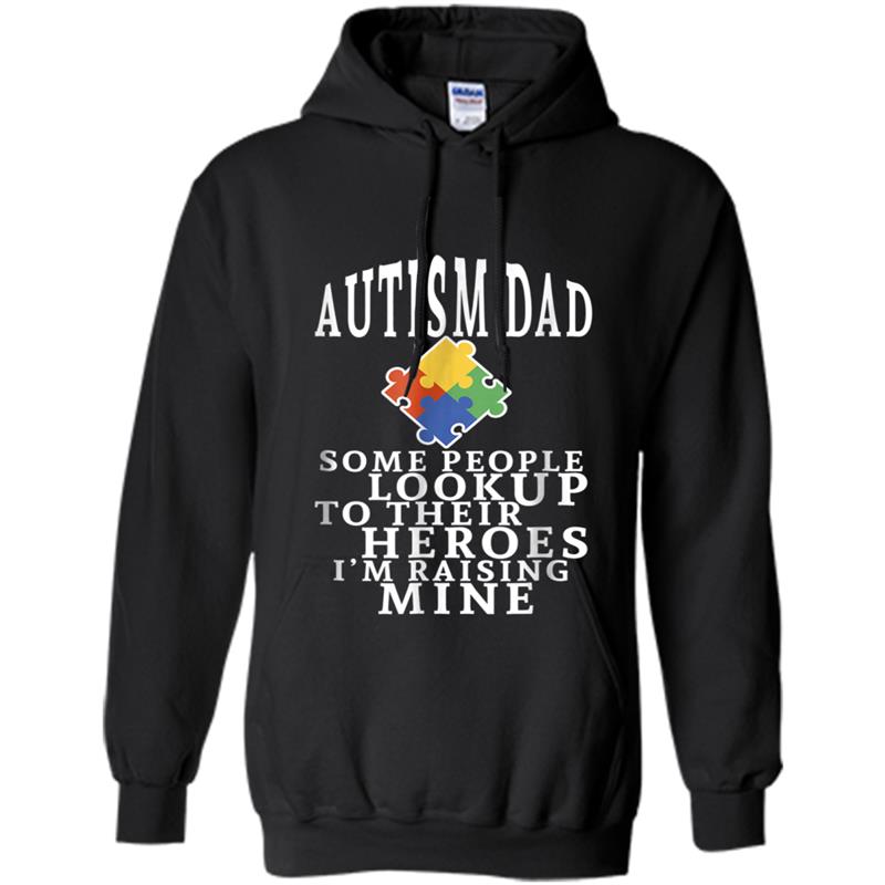 Autism Dad Raising Heroes Parenting Hoodie-mt