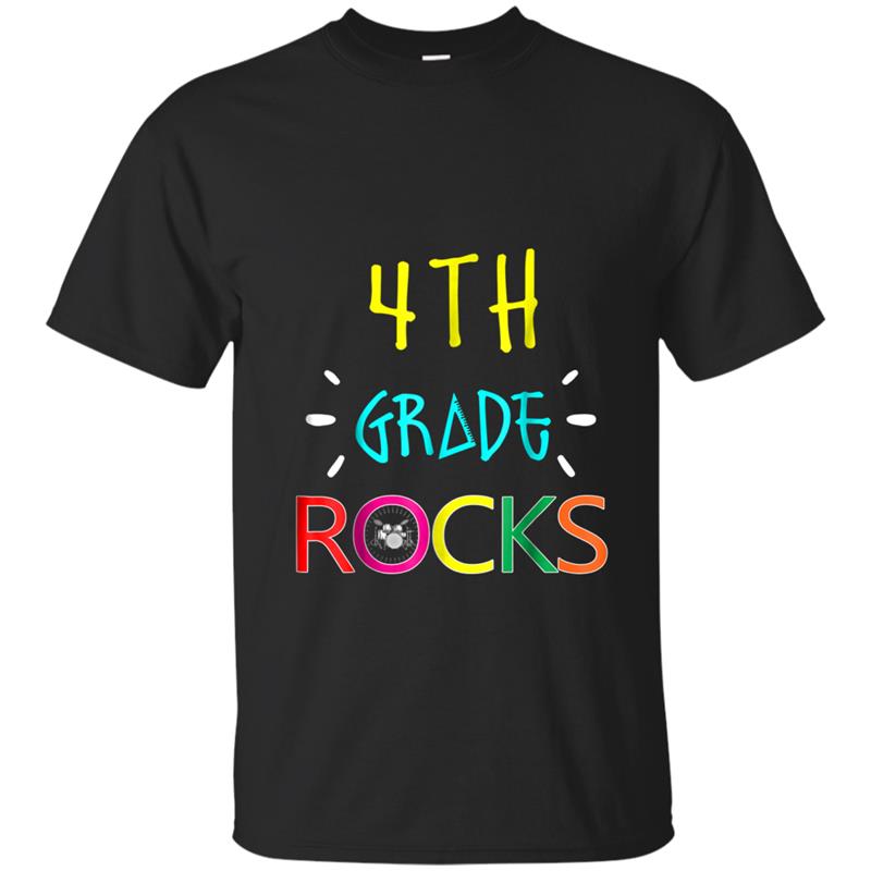 Awesome 4th Grade Rocks Gift  Funny Back To School T-shirt-mt