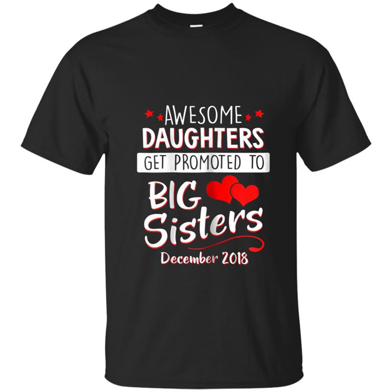 Awesome Daughters Promoted Big Sisters December 2018 T-shirt-mt