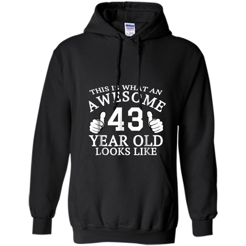 Awesome Funny 43rd Birthday 43 Yrs Old Look Like  Gift Hoodie-mt