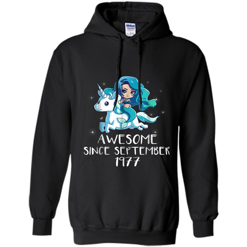 Awesome Since 1977 Cute Unicorn  41st Birthday Gifts Hoodie-mt